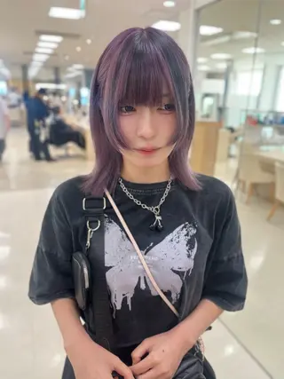 セミロング カラー 暖色専門美容師🎀 お客様満足度◎のヘアスタイル