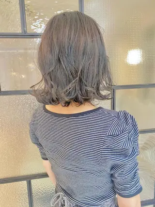 ミディアム カラー 安永 涼のヘアスタイル