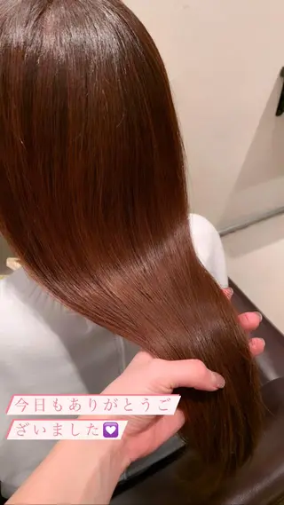 ロング カラー 透明感/オリーブ/ グレージュ/YUKAのヘアスタイル