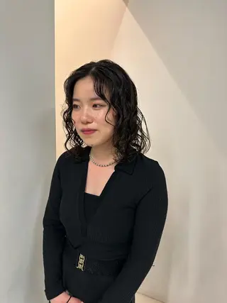 ミディアム カラー パーマ キッズ オトナヘア🌸 harukaのヘアスタイル