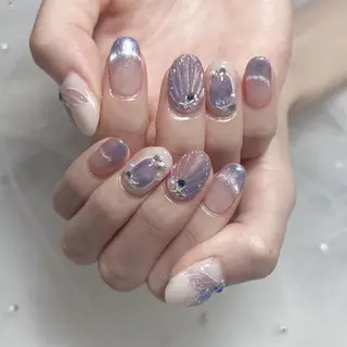 ネイル CC NaNa ワンホンネイル🌙Nのネイルデザイン