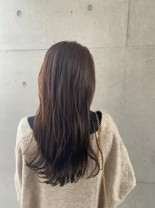 ロング カラー waku所属・豊橋/菜月/ブリーチ /艶カラーハイトーンのヘアスタイル