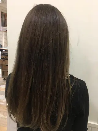 ロング カラー ボブ/美髪矯正 /佐藤　奈巳のヘアスタイル