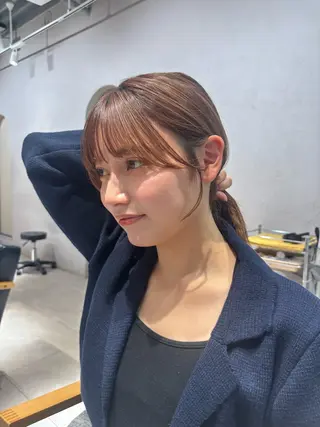 ミディアム カラー ren ボブロブ/ミディアムのヘアスタイル