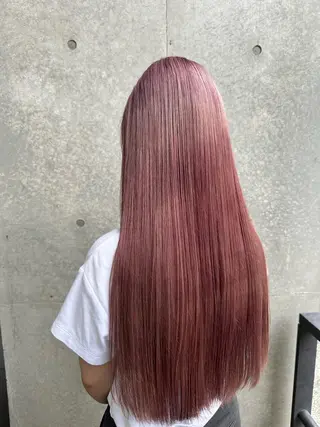 ロング カラー タイトボブ個性派カラ ーAKANEのヘアスタイル