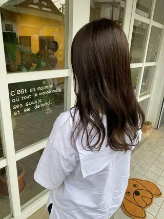 セミロング わかばやし ゆうこのヘアスタイル