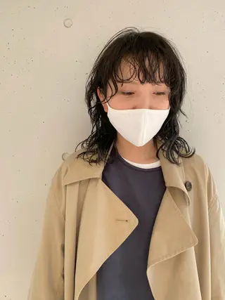 ミディアム カラー パーマ ボブ / オージュア 🌸Mikuのヘアスタイル