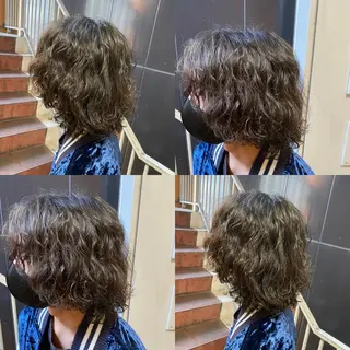 ショート パーマ メンズ ご予約 宜しくお願いします！のヘアスタイル