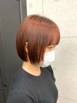 ショート カラー レイヤー ハイトーン 暖色⭐︎KANAKOのヘアスタイル
