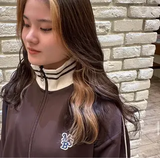 ロング カラー 濱崎 璃乃/ルプラボウのヘアスタイル