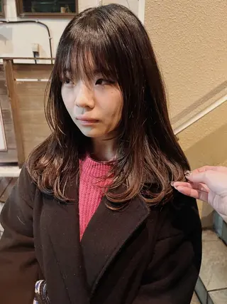 ミディアム カラー パーマ ヘアアレンジ ショートヘア原宿 fifth コシのヘアスタイル