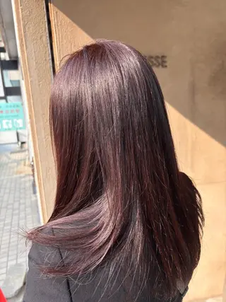 セミロング カラー あいり 福岡美容師のヘアスタイル