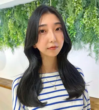 ロング カラー レイヤー/韓国ヘア /顔周り/大久保貴之のヘアスタイル