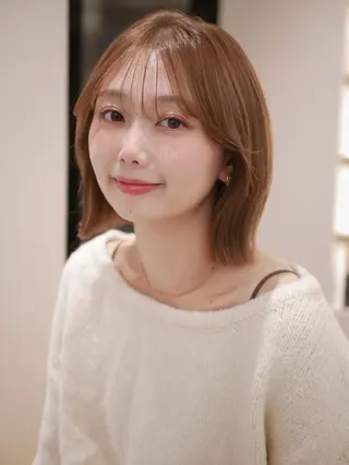 カラー Unami 表参道所属・ばんちなつ / ボブ/透明感カラーのヘアスタイル