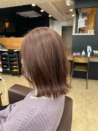 ミディアム カラー LOVERICHE所属・ハイトーン/デザイン /パーマ/本田誠人のヘアスタイル