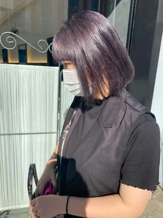 ミディアム カラー パーマ ヘアアレンジ メンズ キッズ ネイル マツエク・マツパ 盛れる前髪／レイヤー カット／艶髪髪質改善のヘアスタイル