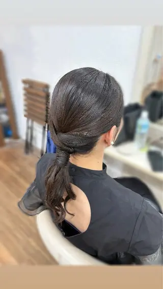 セミロング ヘアアレンジ GLOSS 心斎橋 山上のヘアスタイル