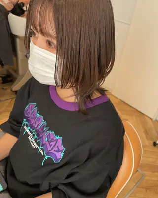 ミディアム カラー パーマ ヘアアレンジ メンズ キッズ ネイル マツエク・マツパ 🫧垢抜けヘア🫧 SHIORIのヘアスタイル