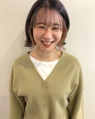 ミディアム ボブレイヤー/ カラー診断/Amiのヘアスタイル