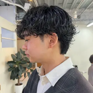 ショート パーマ メンズ 大人メンズヘア メンズパーマSHUNのヘアスタイル
