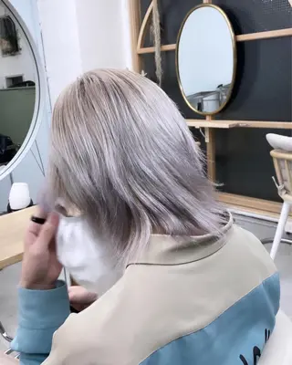 ロング カラー メンズ soi所属・ケアブリーチ/ツヤ髪 /ハイトーン/西村のヘアスタイル