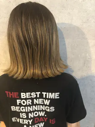 ミディアム カラー hair salon Glanzのヘアスタイル