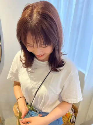 ミディアム カラー 🫧艶髪/透明感色 🫧河原町💛MOEのヘアスタイル