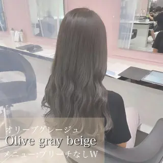 ロング カラー EMIL/上野駅近 /ブリーチ縮毛矯正のヘアスタイル