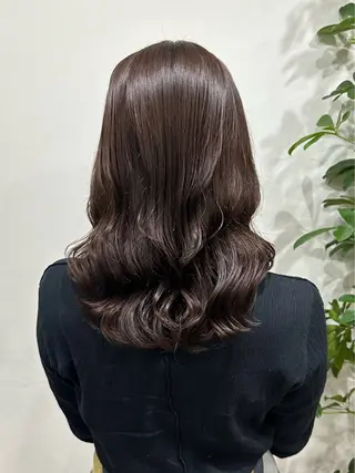 セミロング パーマ コテ巻き/パーマ/艶 透明感/荻原凜太郎のヘアスタイル