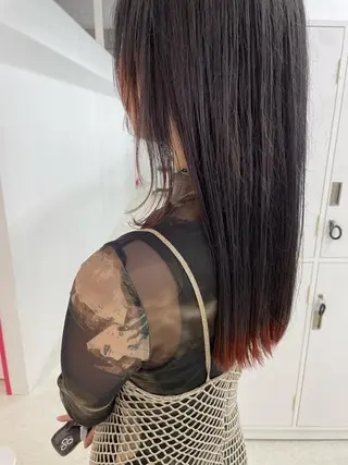 セミロング カラー 冨木 雄斗のヘアスタイル