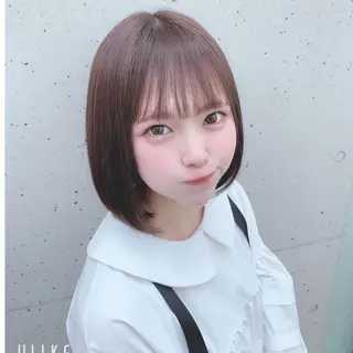 ミディアム カラー ✨️美髪矯正×似合わ せ艶カラー✨藤田透のヘアスタイル