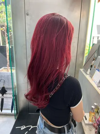 ロング カラー mao/天神ブリーチ ハイトーンカラーのヘアスタイル
