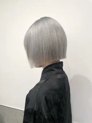 ミディアム GO TODAY SHAiRE SALON 原宿本店所属・REINA/ブリーチ /ハイトーン/原宿のヘアスタイル