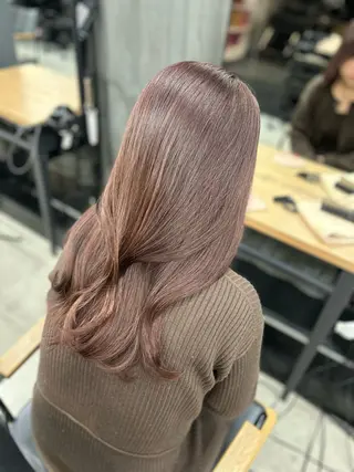 ロング 女性らしいモテヘア 韓国ヘアhikariのヘアスタイル