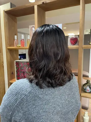 ミディアム 韓国風パーマ/ヘア セット/店長みづきのヘアスタイル