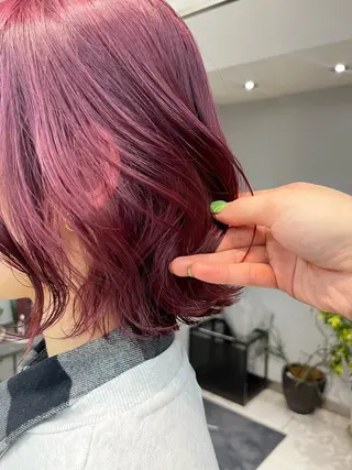 カラー 顔まわり/ボブウルフ 🤍愛唯(めい)のヘアスタイル