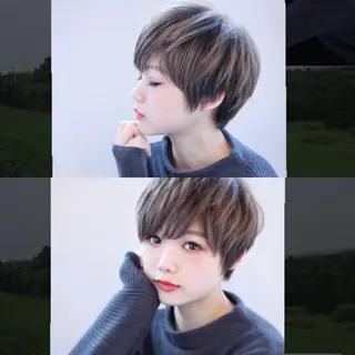 ショート 縮毛矯正/ショート/ レイヤー/畑中正敏のヘアスタイル