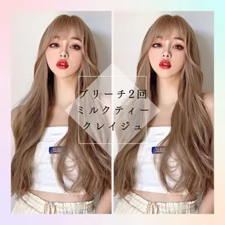 ロング 🥇KEN /レイヤー/艶カラーのヘアスタイル