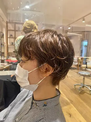 ショート パーマ BELLA阿部野 TOMOMIのヘアスタイル