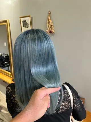 ミディアム 渡辺俊介 暗髪カラー /美髪矯正/髪質改善のヘアスタイル