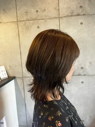 ミディアム カラー ヘアアレンジ Agu hair mieux宮崎大塚店所属・デザインカラー✨ 日高桃佳のヘアスタイル