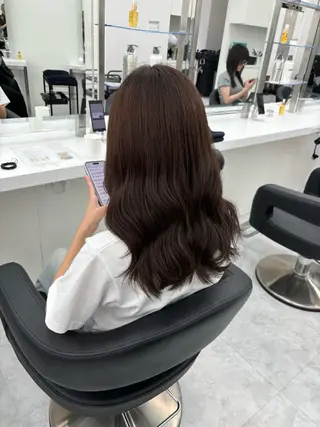 セミロング カラー 🫧韓国風透明感 ヘア🫧towaのヘアスタイル