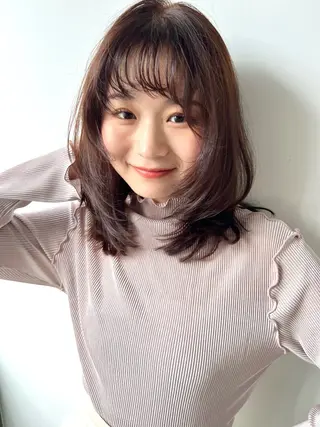 セミロング カラー レイヤー/透明感 カラー💘akariのヘアスタイル