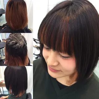 ミディアム セミロング カラー Re:ta KANZOのヘアスタイル