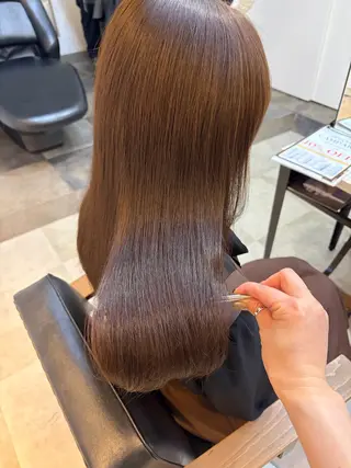 セミロング カラー 🥀韓国ヘア🥀 宮津真菜のヘアスタイル