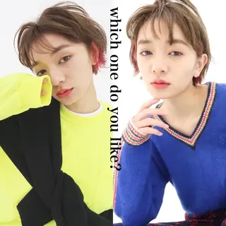 ショート カラー パーマ Memories水天宮前所属・花渕 俊彦のヘアスタイル