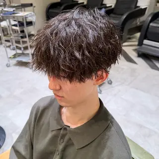 パーマ メンズ ハイトーン/パーマ/ メンズ / 櫻本🌐のヘアスタイル