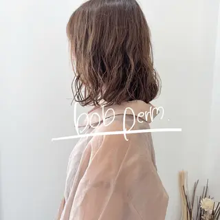 ミディアム カラー パーマ お洒落パーマ/ 艶カラー/michiのヘアスタイル