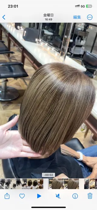 ショート カラー BEBE所属・ご新規様限定 透明感カラーKANAのヘアスタイル