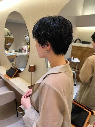 ショート パーマ yiye青山店所属・無料カットモデル /yuukaのヘアスタイル
